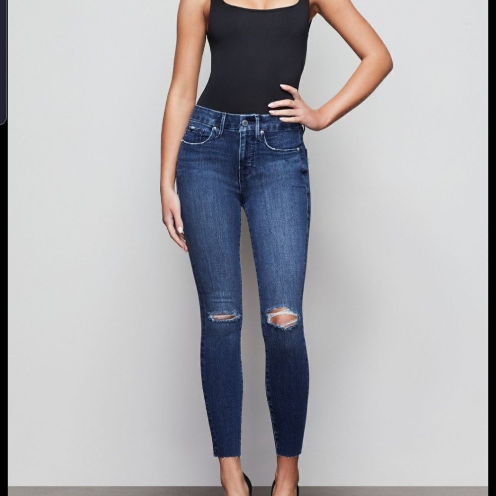 Good American good crop raw edge jeans sz 8/29